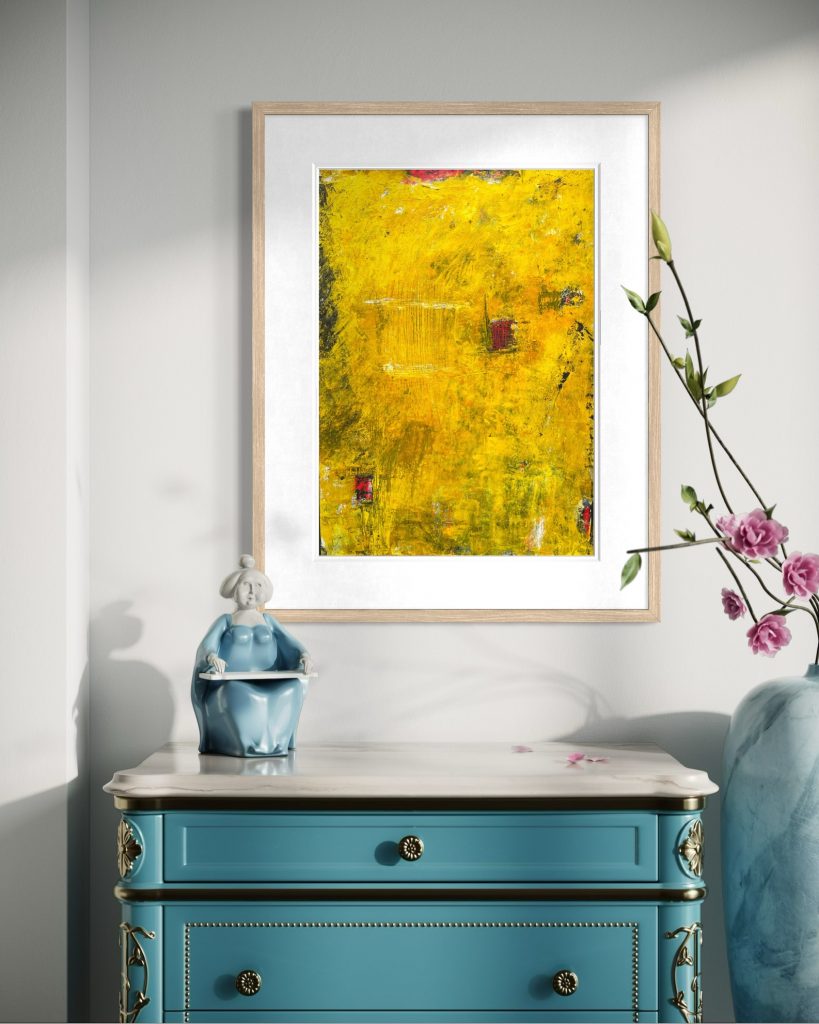 Pintura abstracta en decoración