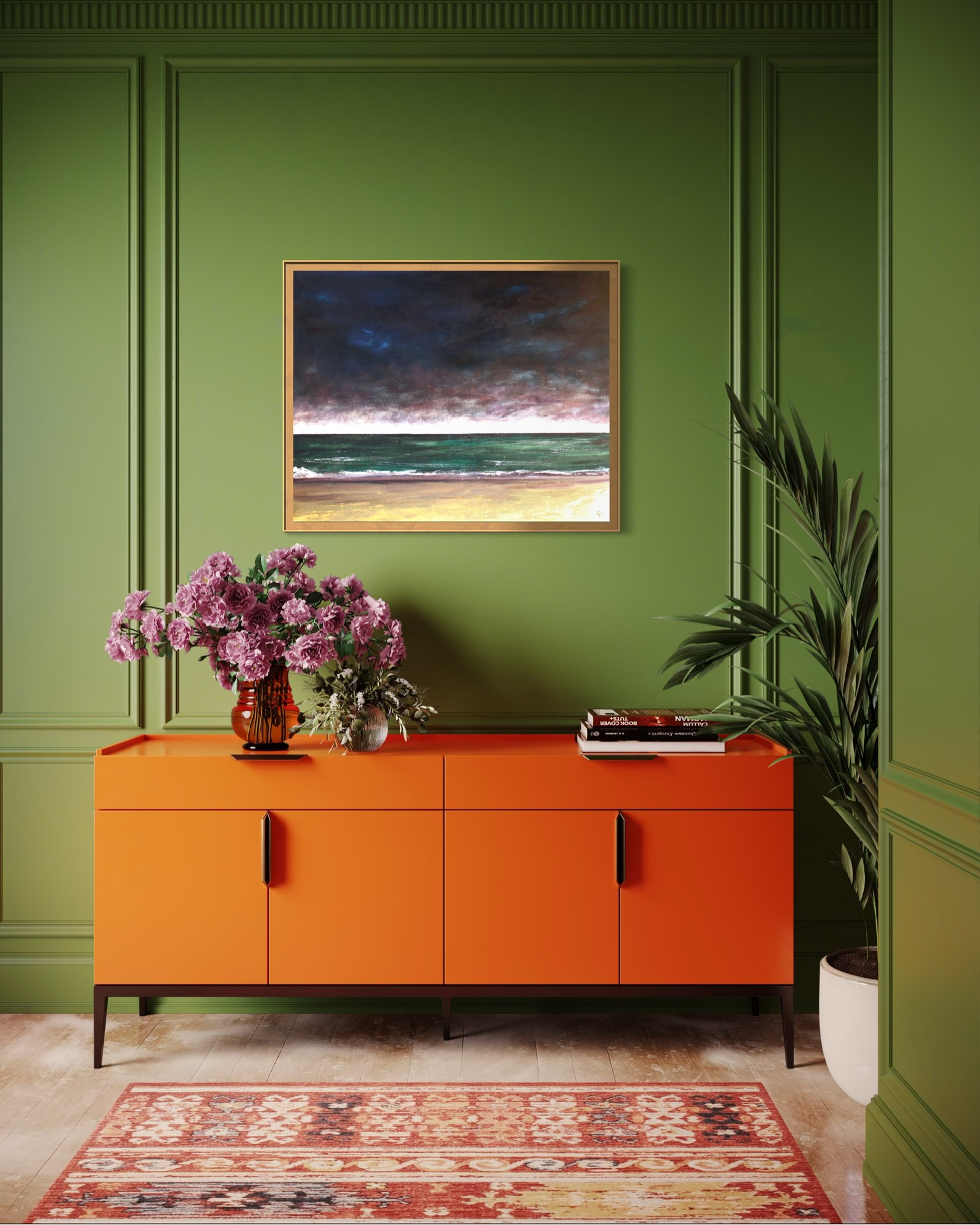 Decoración cuadro Playa verde Guso painting