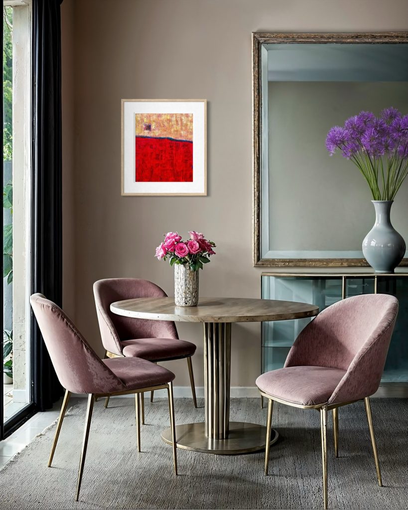 Decoración pintura sobre papel