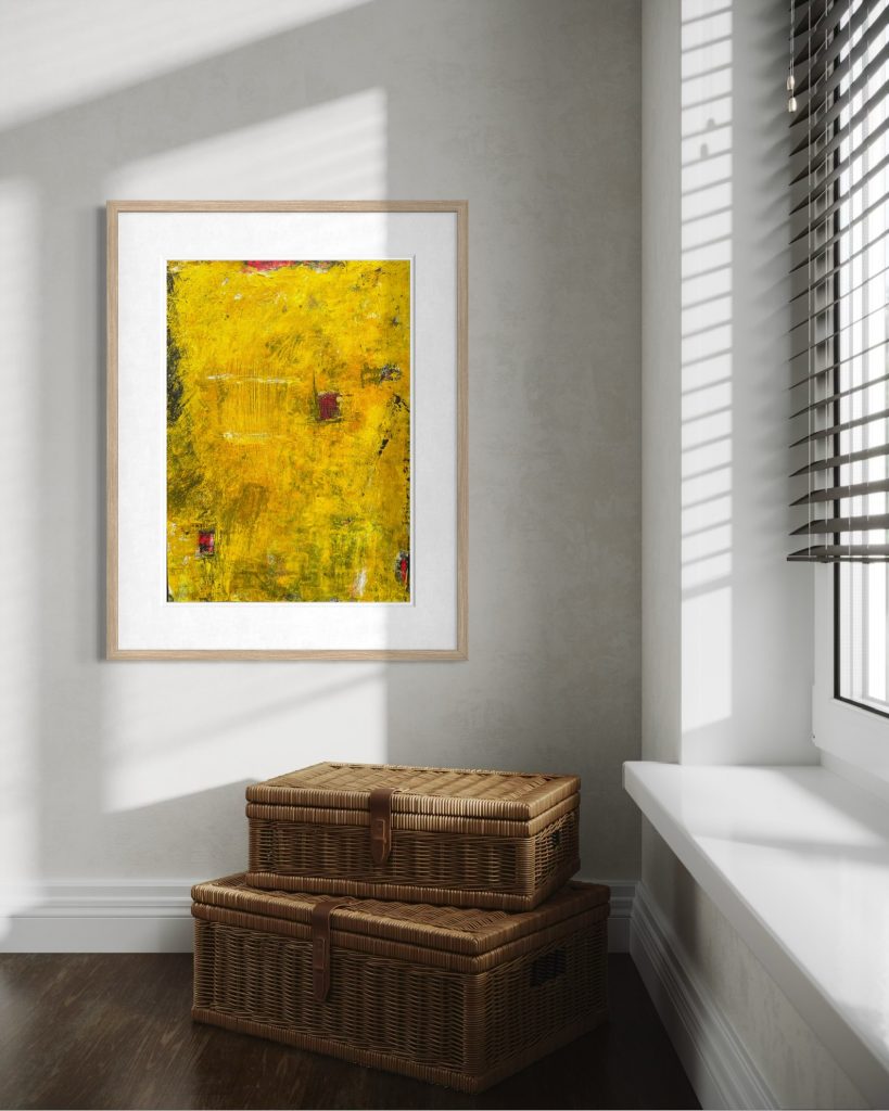 Decoración yellow madness sofá
