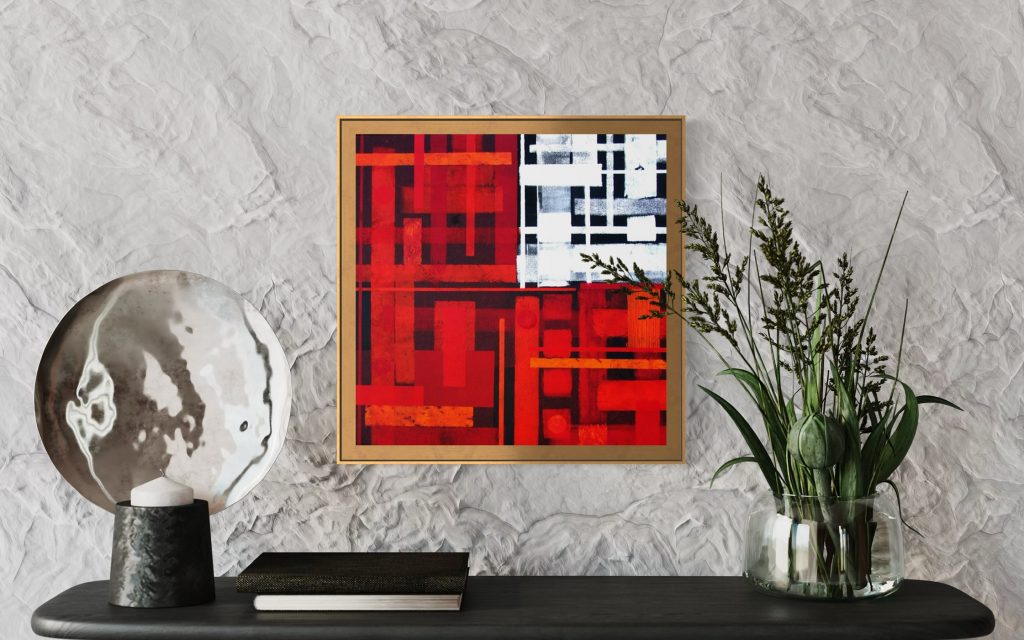 Trama naranja guso painting abstracto