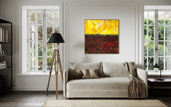 Decoración con Life on Mars Abstract painting