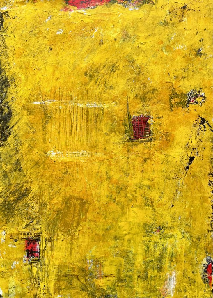Pintura abstracta sobre papel