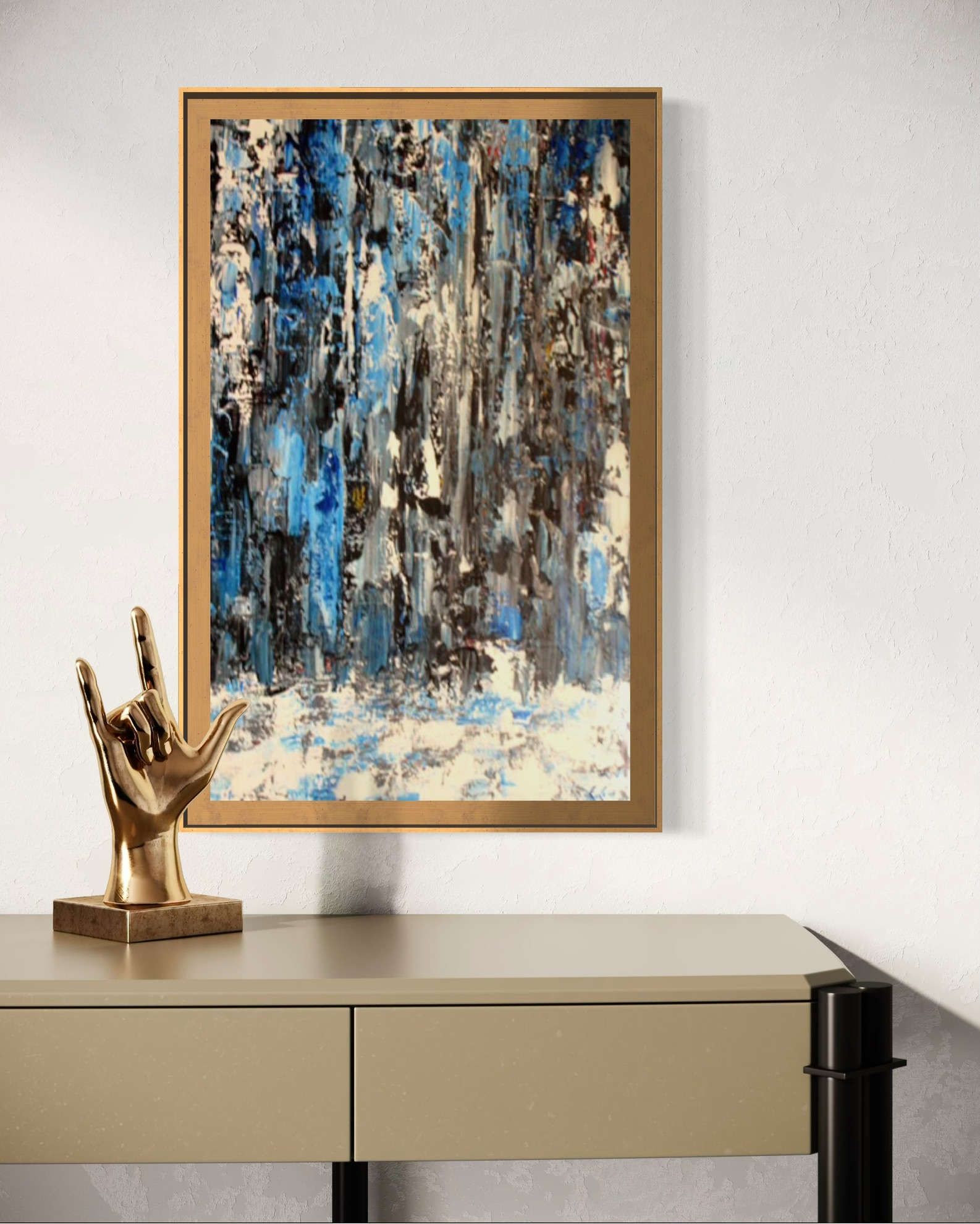 Detalle Blue rain abstracto de andres guso

