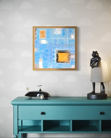 Decoracion abstracto azul