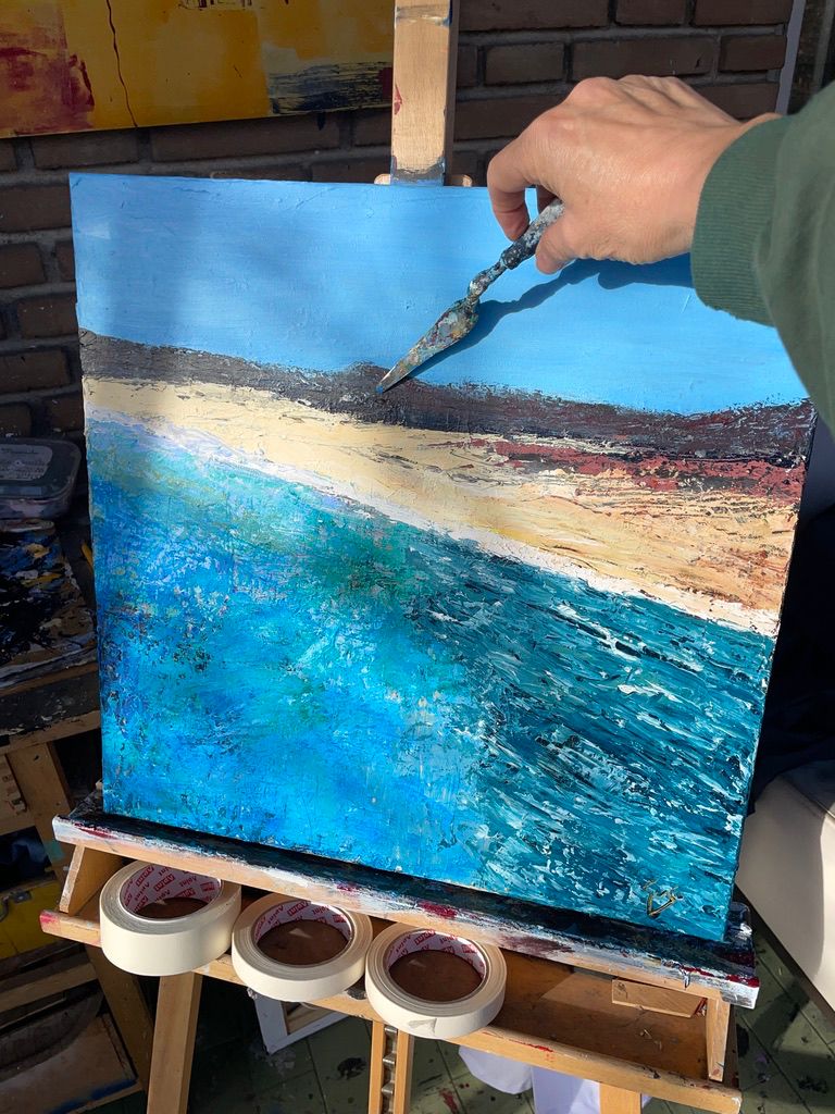andres guso pintando paisaje