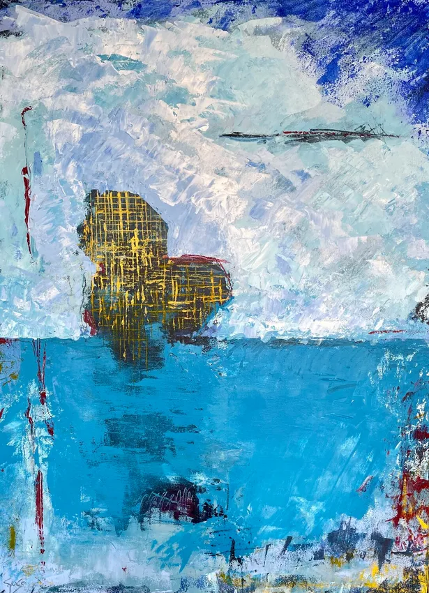 pintura abstracta blue jasmine