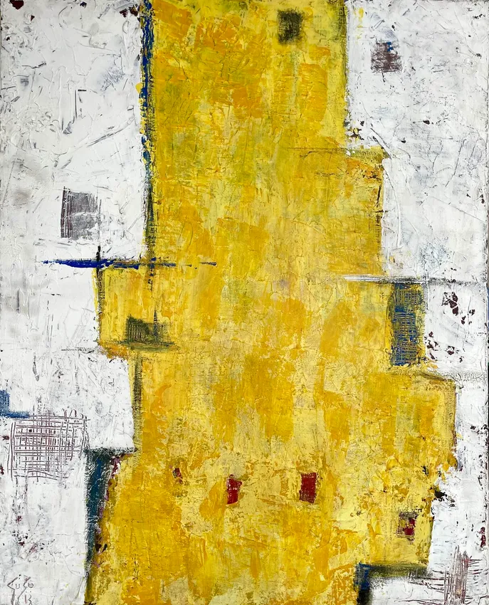 pintura abstracta los monjes