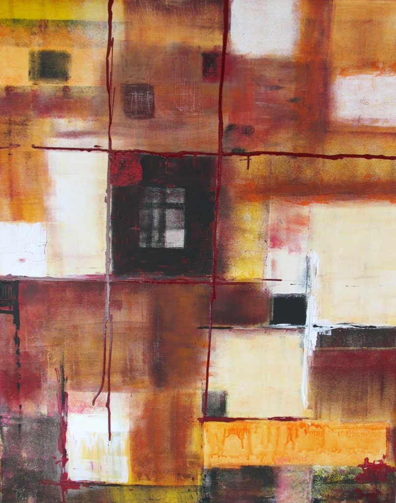 Abstract expressionism acrylic on canvas